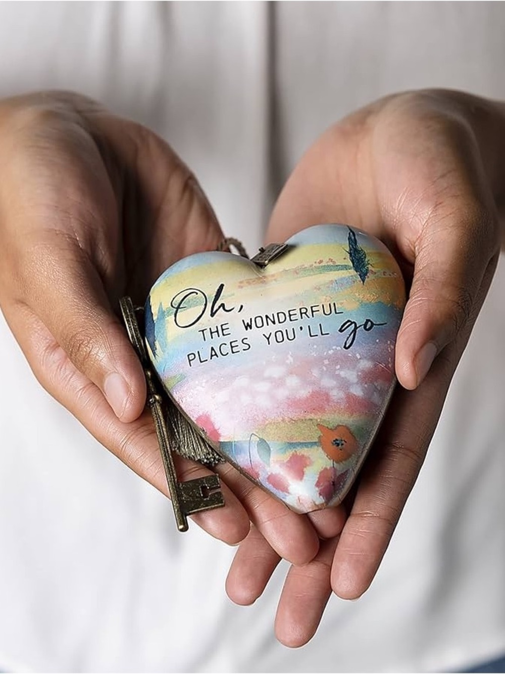 'Oh, The Wonderful Places You'll Go' hanging or sitting Heart w/tassel - Picture 10 of 10